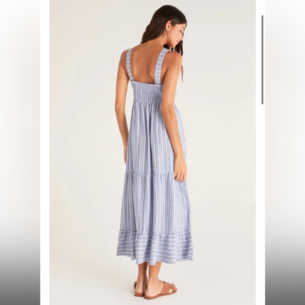 Z Supply Ayla Midi Dress in Marine Blue - Picture 3 of 6